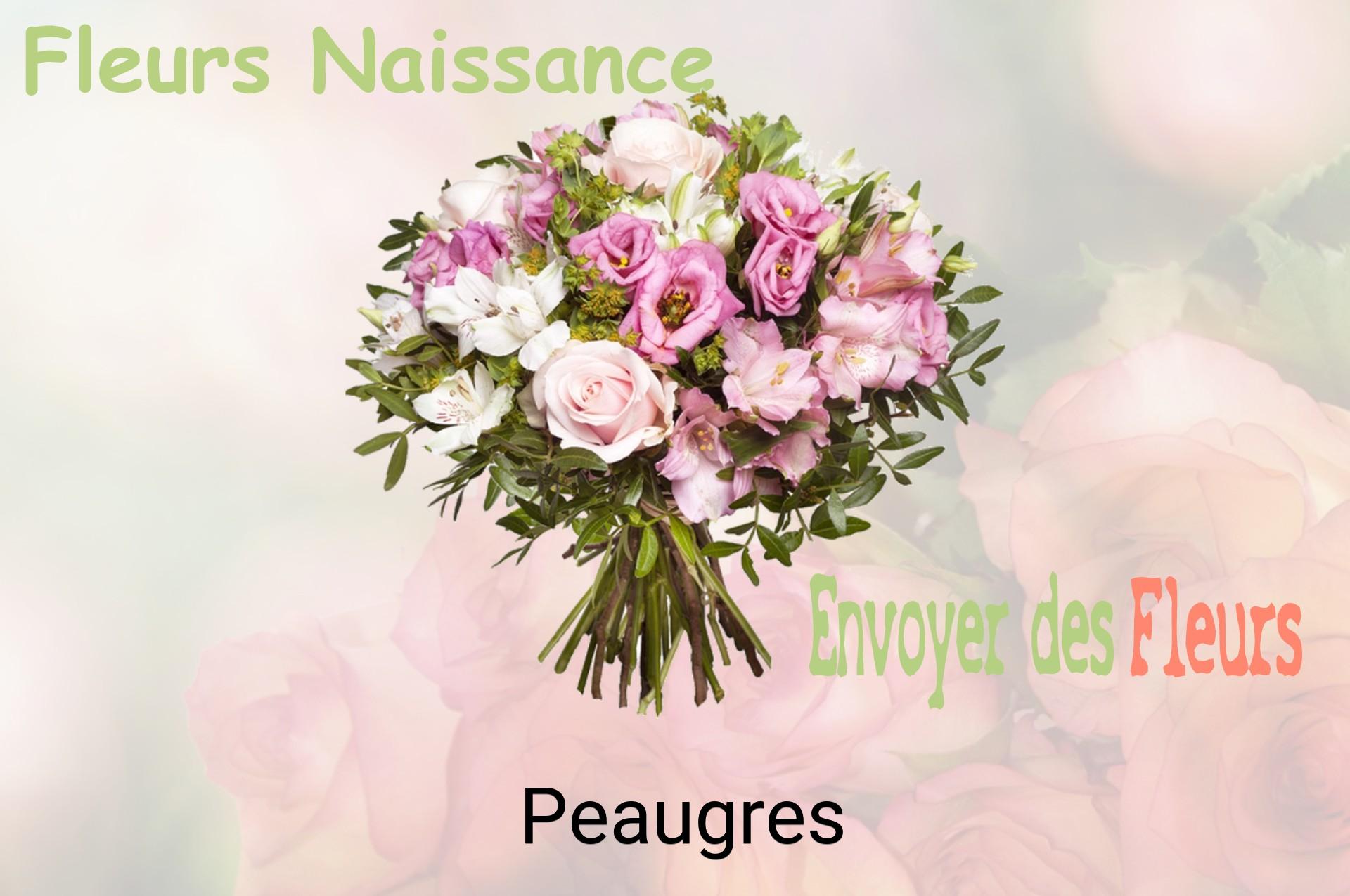 Bouquet de fleurs de naissance livré à Peaugres