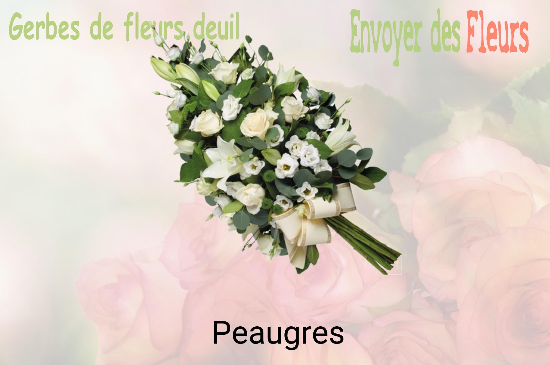 Gerbe de fleurs de deuil livrée à Peaugres